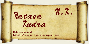Nataša Kudra vizit kartica